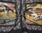 Black-Multi Cotton Show Dogs Printed Pillow Panel Woven Fabric